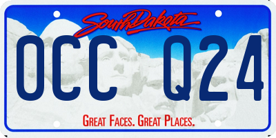 SD license plate 0CCQ24