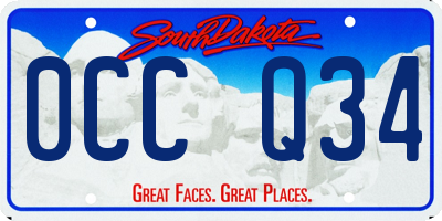 SD license plate 0CCQ34