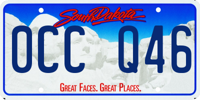 SD license plate 0CCQ46