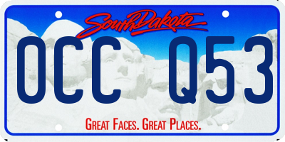 SD license plate 0CCQ53