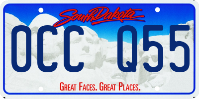 SD license plate 0CCQ55
