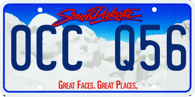 SD license plate 0CCQ56