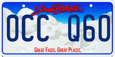 SD license plate 0CCQ60