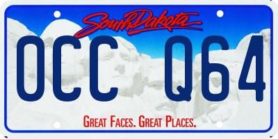 SD license plate 0CCQ64