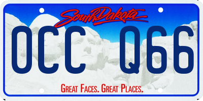 SD license plate 0CCQ66