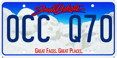 SD license plate 0CCQ70