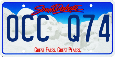 SD license plate 0CCQ74