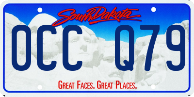 SD license plate 0CCQ79