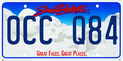 SD license plate 0CCQ84