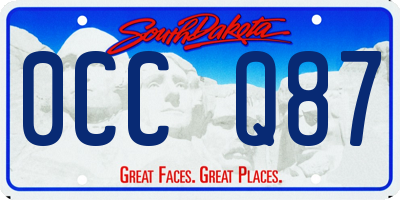 SD license plate 0CCQ87