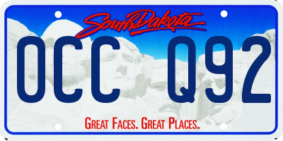 SD license plate 0CCQ92