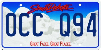 SD license plate 0CCQ94
