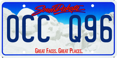 SD license plate 0CCQ96