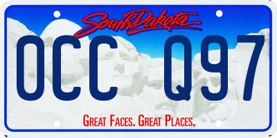SD license plate 0CCQ97