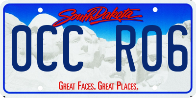 SD license plate 0CCR06