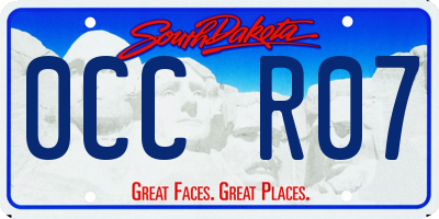 SD license plate 0CCR07