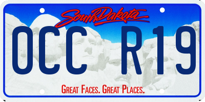 SD license plate 0CCR19