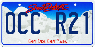 SD license plate 0CCR21