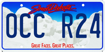 SD license plate 0CCR24