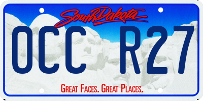 SD license plate 0CCR27