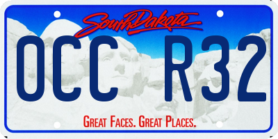 SD license plate 0CCR32
