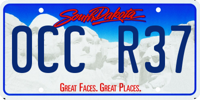 SD license plate 0CCR37