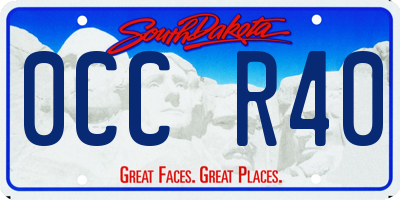 SD license plate 0CCR40
