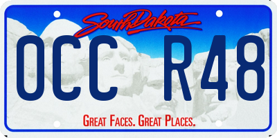 SD license plate 0CCR48