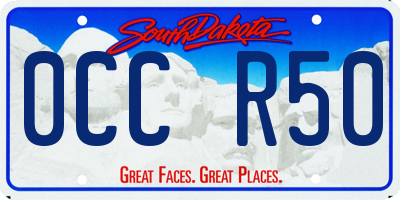 SD license plate 0CCR50