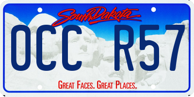 SD license plate 0CCR57