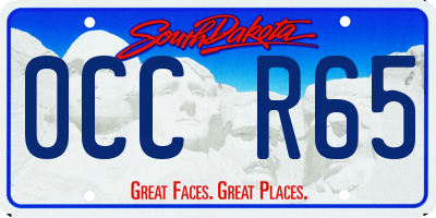 SD license plate 0CCR65