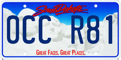 SD license plate 0CCR81