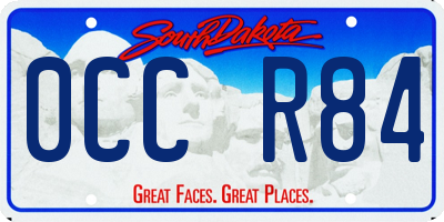 SD license plate 0CCR84