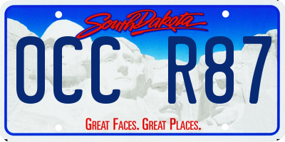 SD license plate 0CCR87