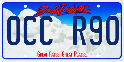 SD license plate 0CCR90