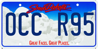 SD license plate 0CCR95