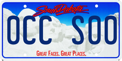 SD license plate 0CCS00