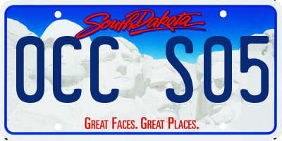 SD license plate 0CCS05