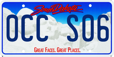 SD license plate 0CCS06