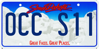 SD license plate 0CCS11
