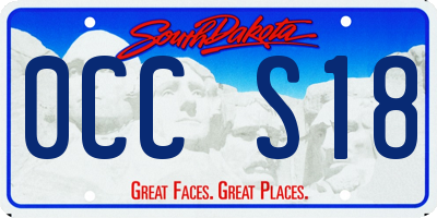 SD license plate 0CCS18