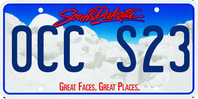 SD license plate 0CCS23