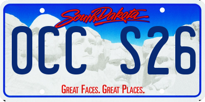 SD license plate 0CCS26