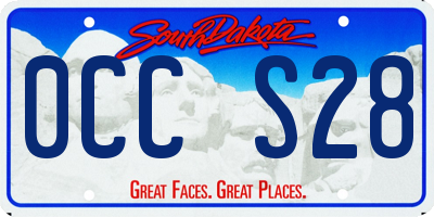 SD license plate 0CCS28