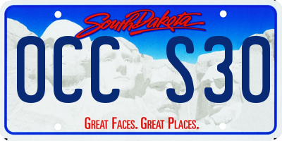 SD license plate 0CCS30