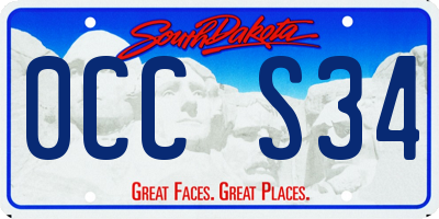 SD license plate 0CCS34
