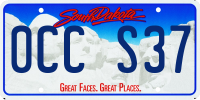 SD license plate 0CCS37