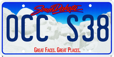 SD license plate 0CCS38