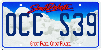SD license plate 0CCS39