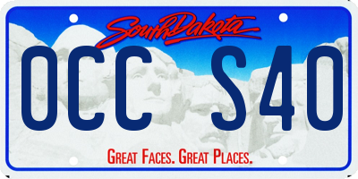 SD license plate 0CCS40